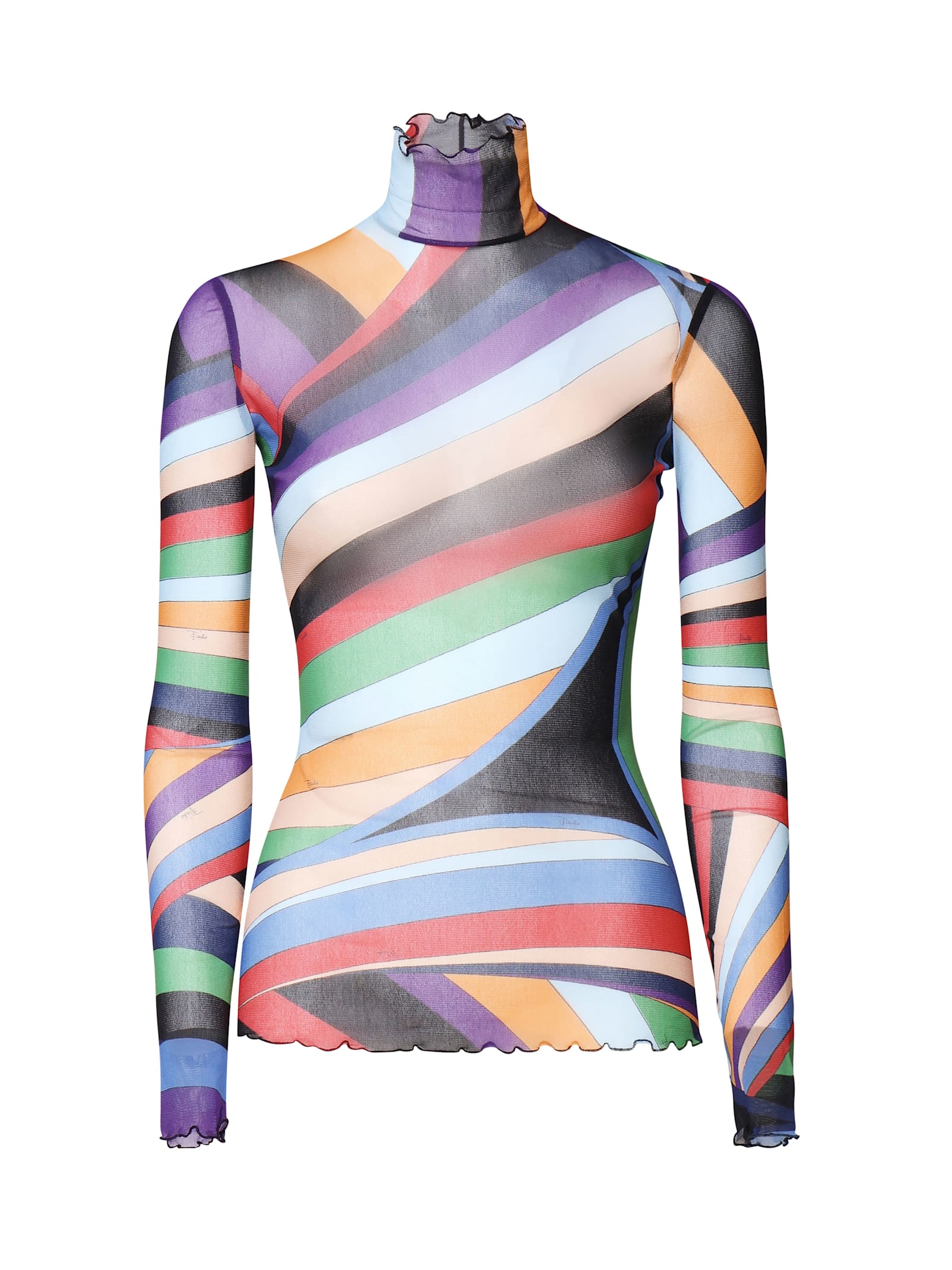 Shop Pucci Iride Nylon Sweater In Multicolour