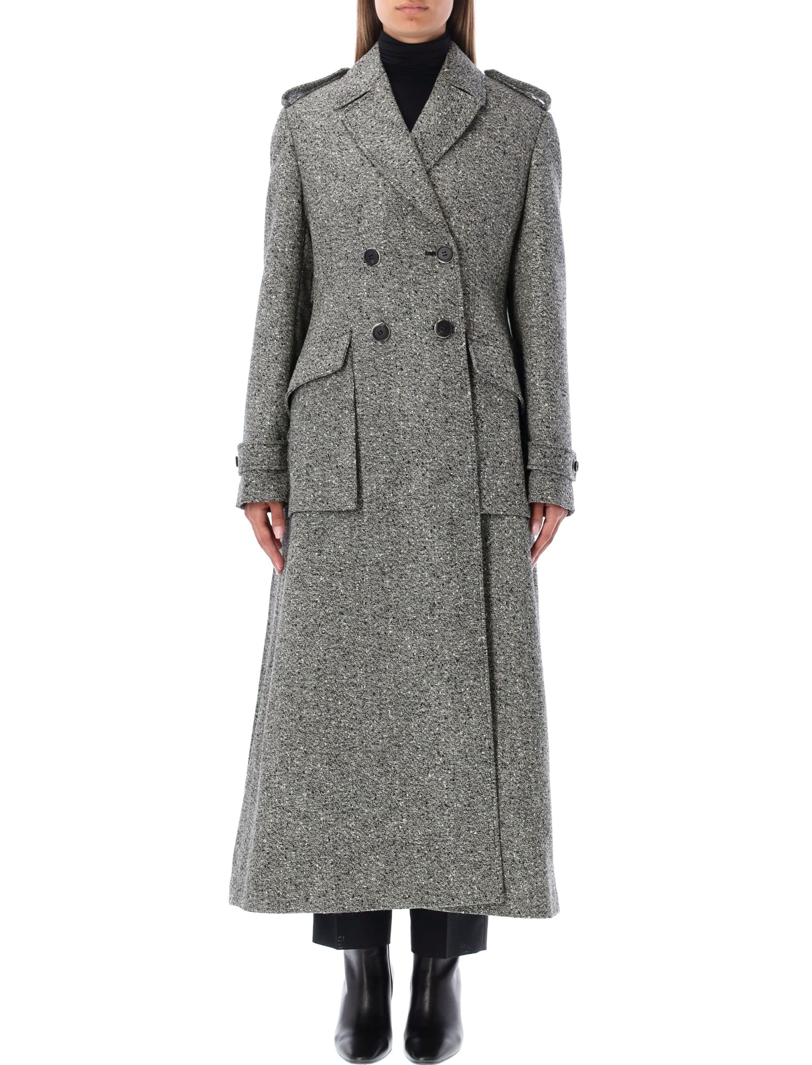 Durazzi Milano Virgin Wool Single Breasted Trench Coat