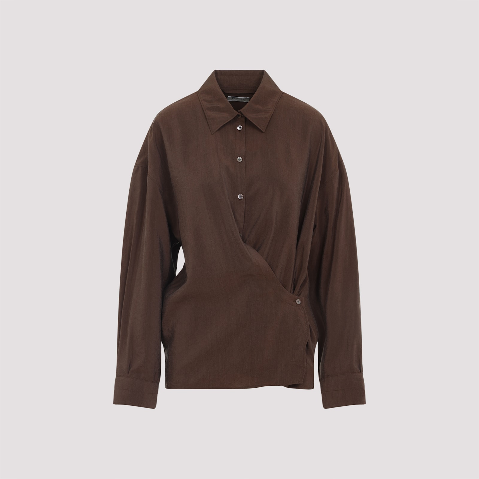 Lemaire Twisted Shirt In Brown