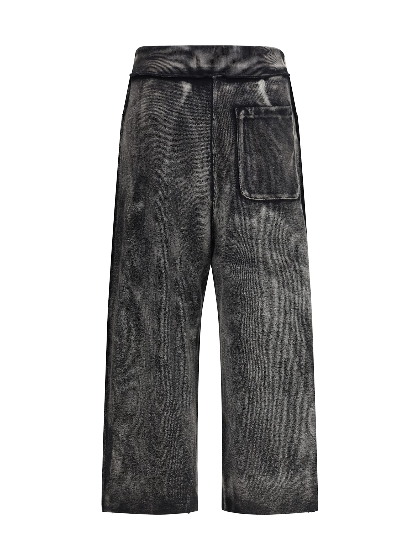 R13 Cropped Pleated Sweatpant In Black