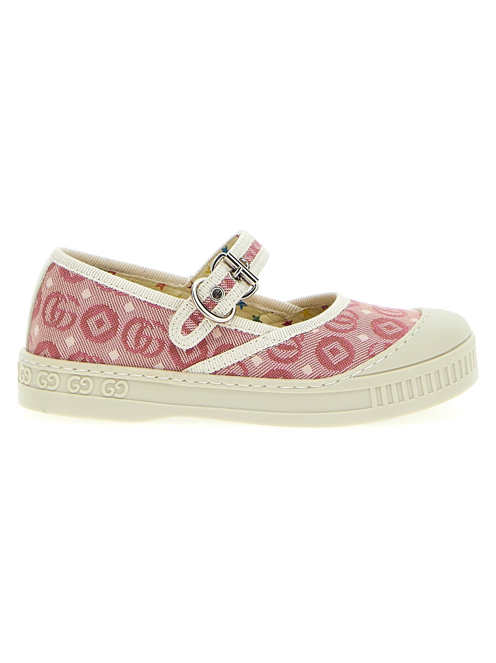 Gucci Double G Ballet Flat In Pink