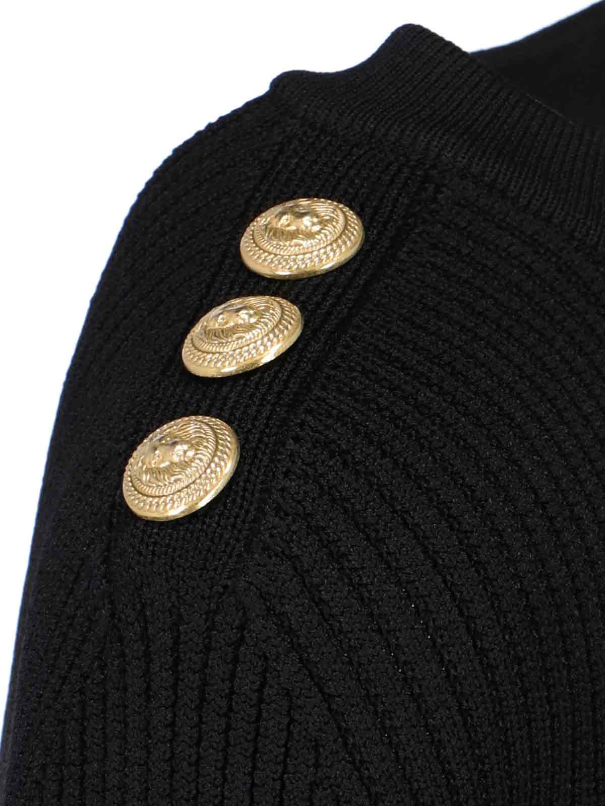 Shop Balmain Logo Sweater In Black