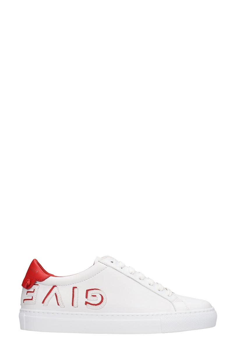 GIVENCHY URBAN STREET SNEAKERS IN WHITE LEATHER,11156346