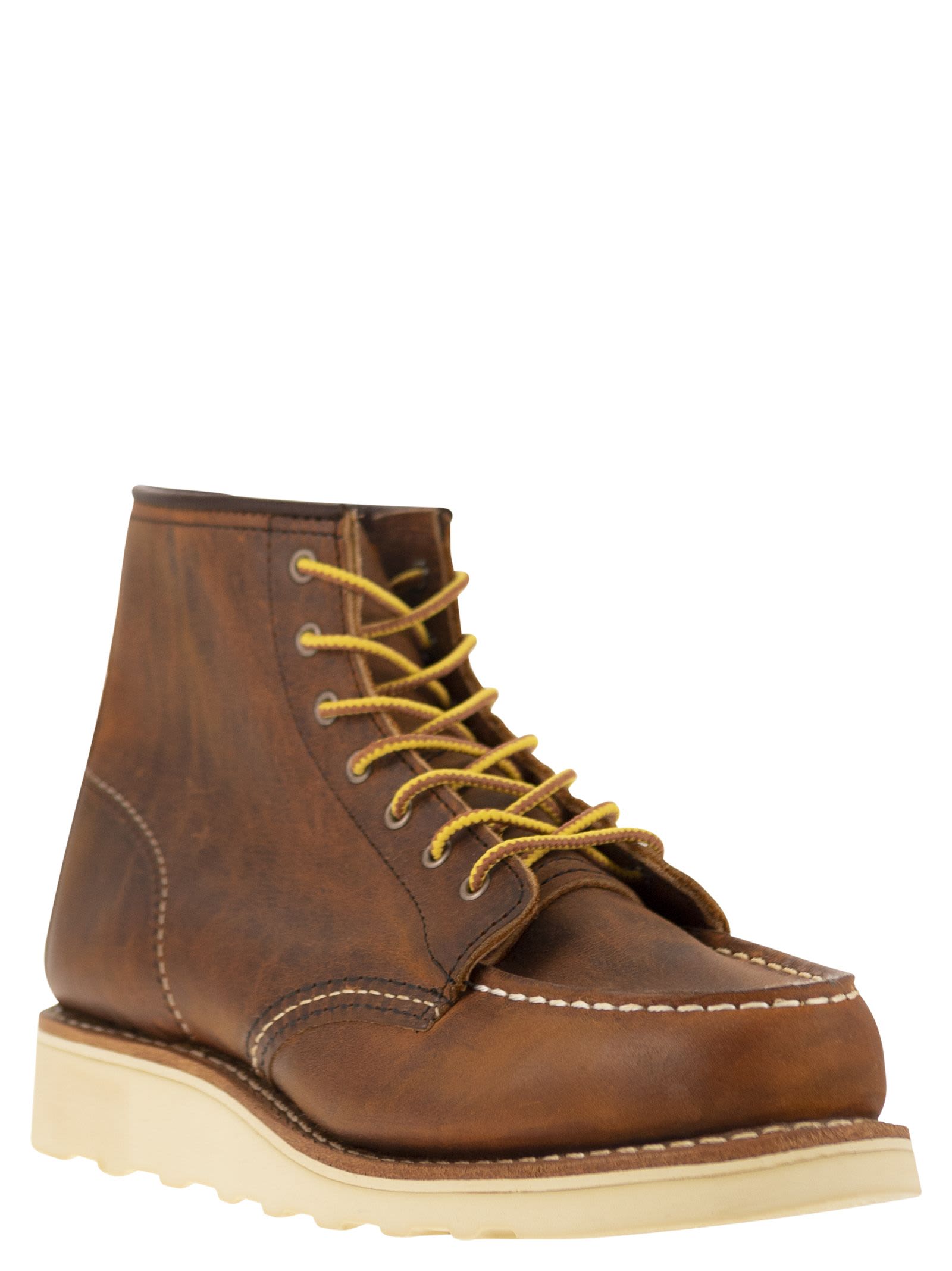 Shop Red Wing Classic Moc - Leather Lace-up Boot In Brown