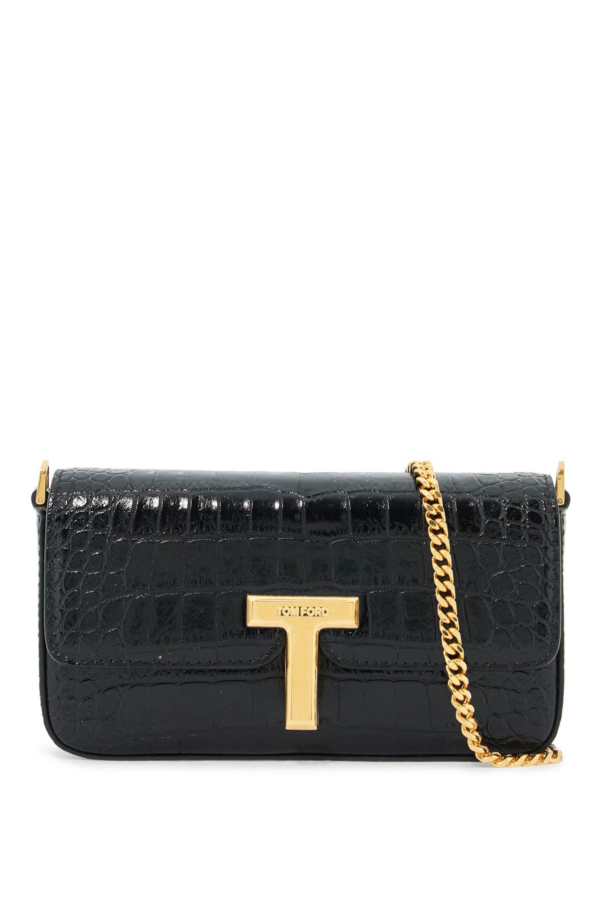 Tom Ford Black Leather Crossbody Bag