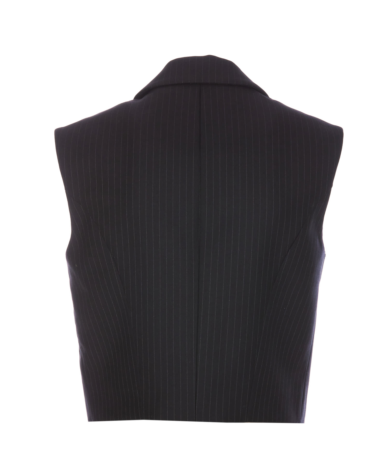 Shop Alexander Mcqueen Pinstripe Waistcoat In Blue