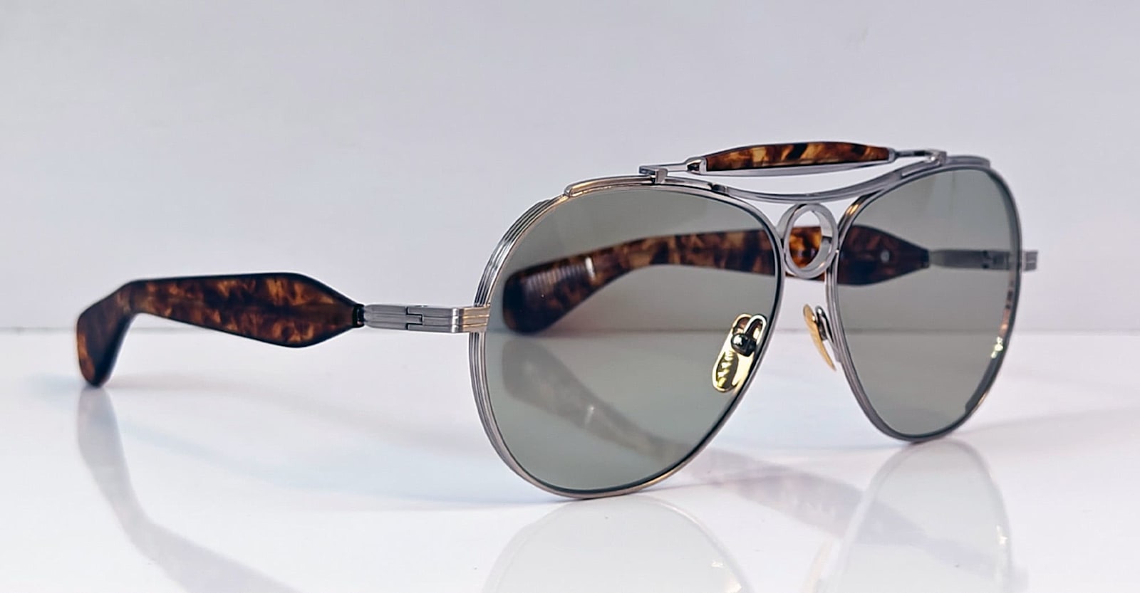 Shop Jacques Marie Mage Aspen - Silver Sunglasses In Silver/brown