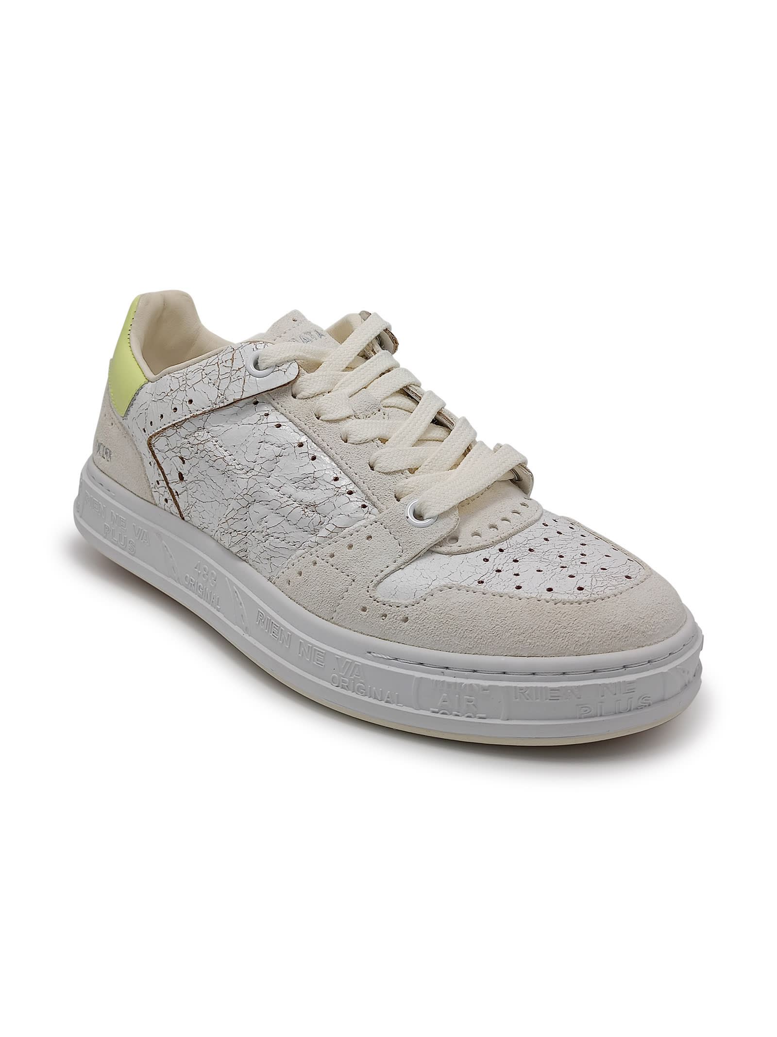 Shop Premiata Quinn Leather Sneakers In Grey