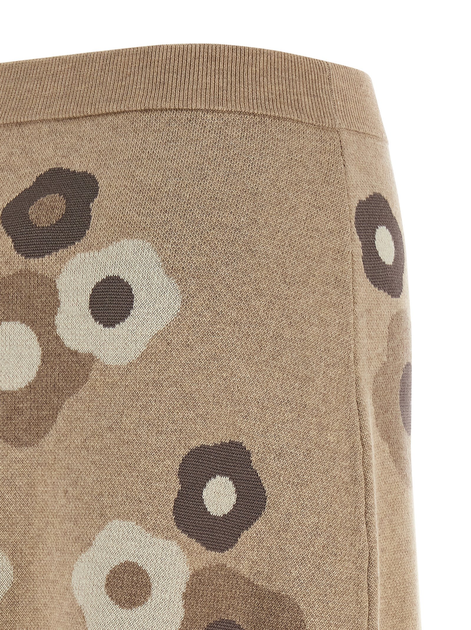 Kenzo Floral-pattern Knit Skirt In Multi