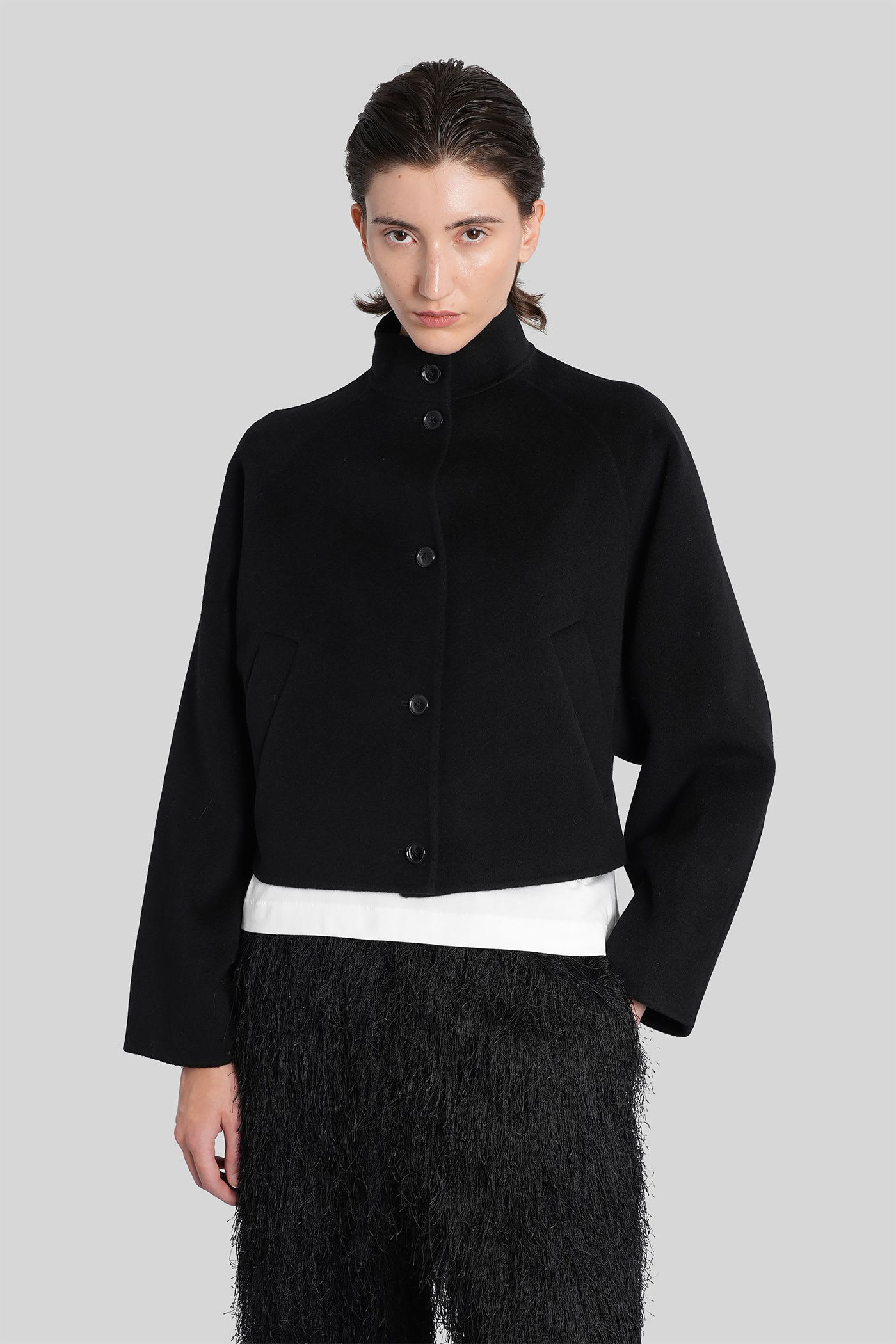 Loulou Studio Nyma Casual Jacket In Black Wool
