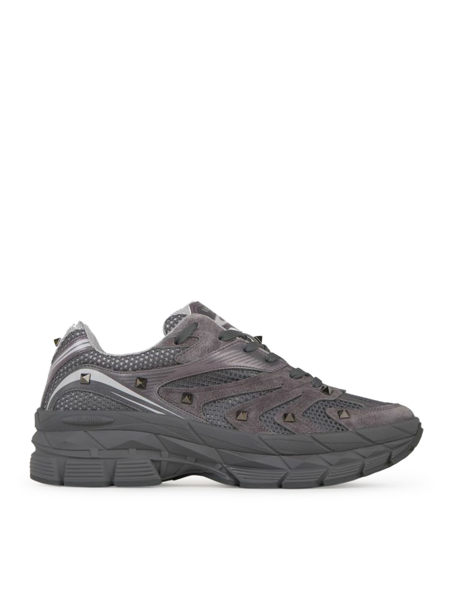 Valentino Ms-2960 Low-top Trainer In Soph.grey P.g Deep Blue