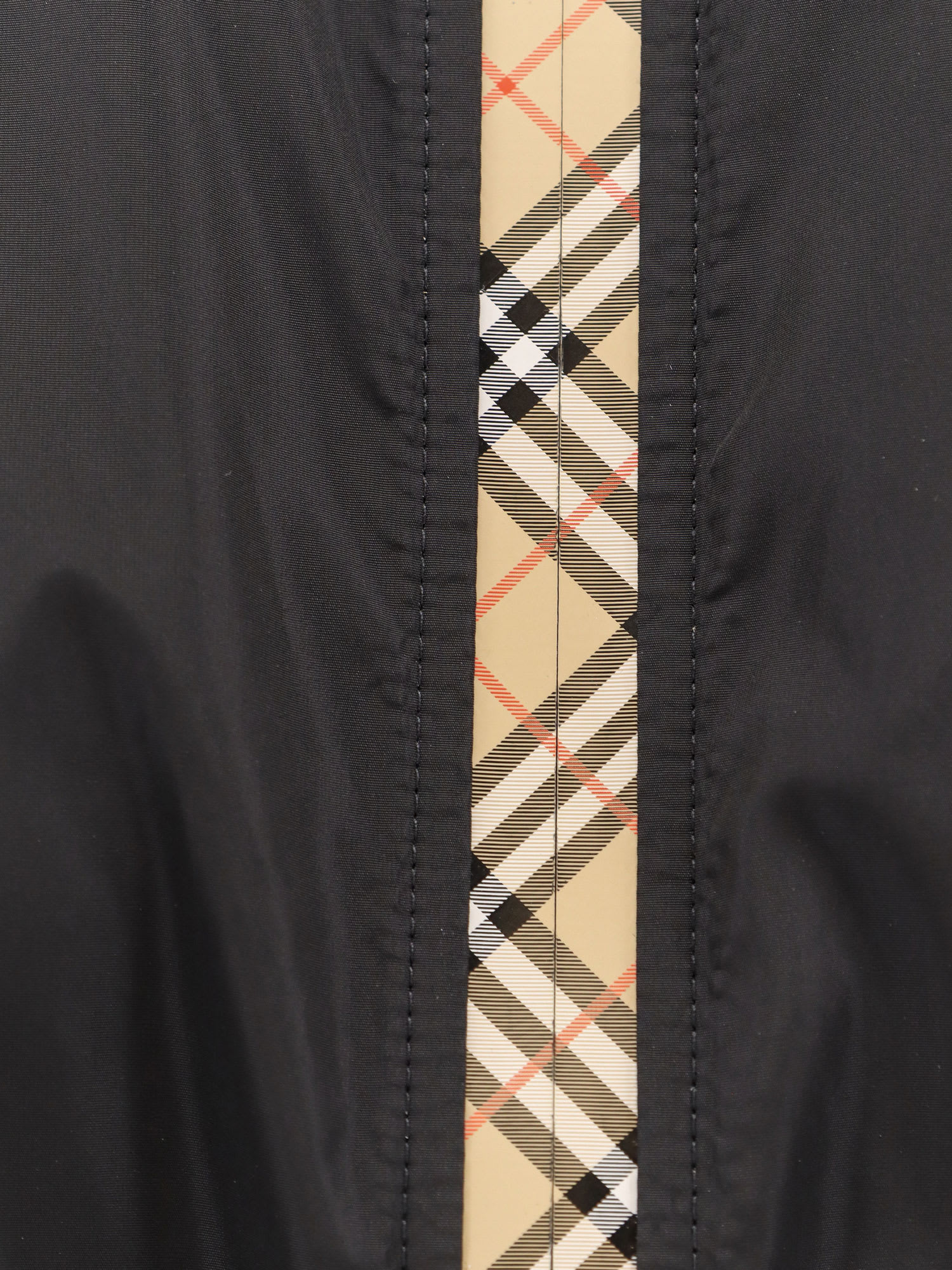 Burberry Polyamide Jacket With Classic Collar In Black