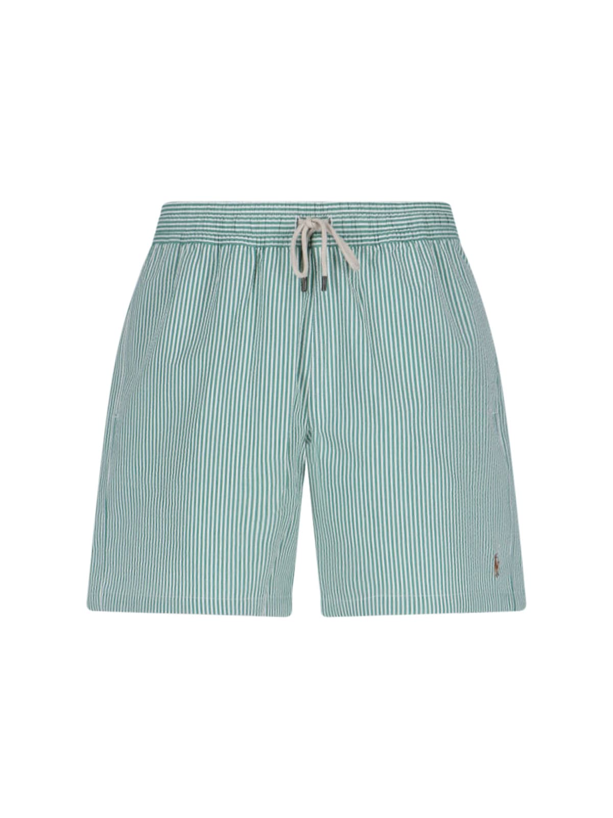 Polo Ralph Lauren Mens Traveller Striped Swim Shorts Raft Green Seersucker Xxl