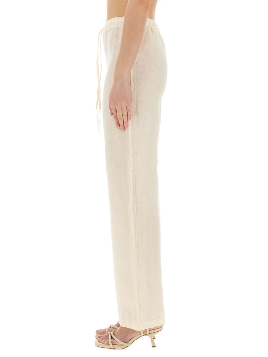 Shop 120% Lino Linen Pants In Ivory