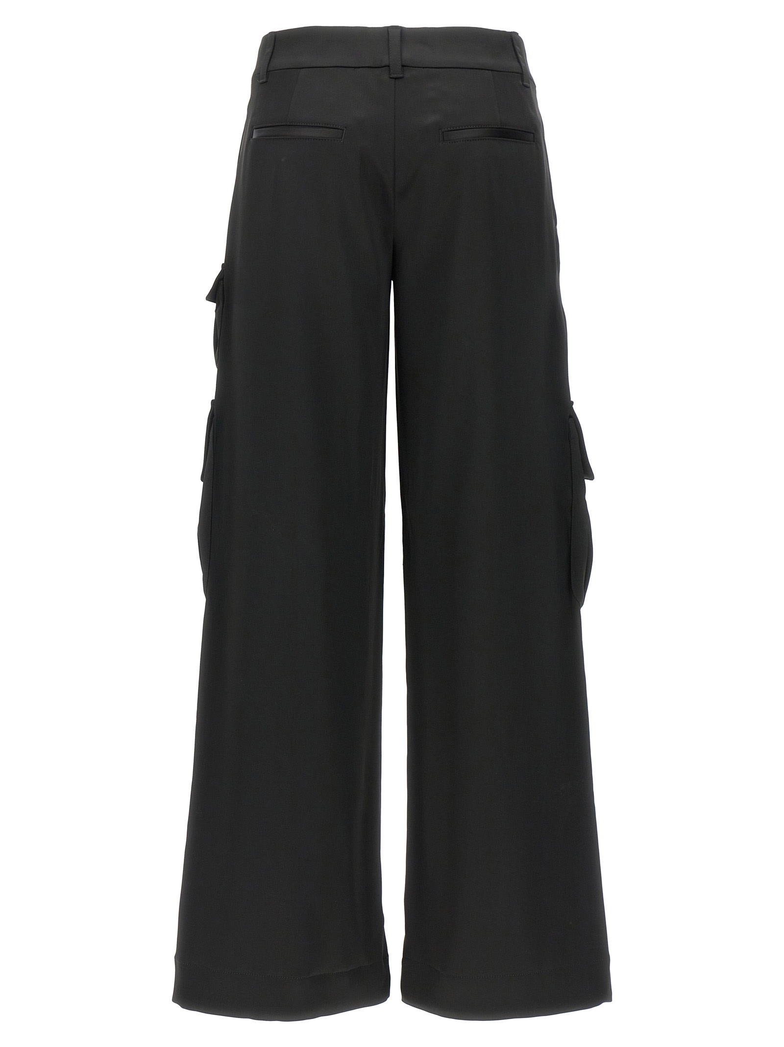 Shop Off-white Satin Toybox Cargo Pants In Black