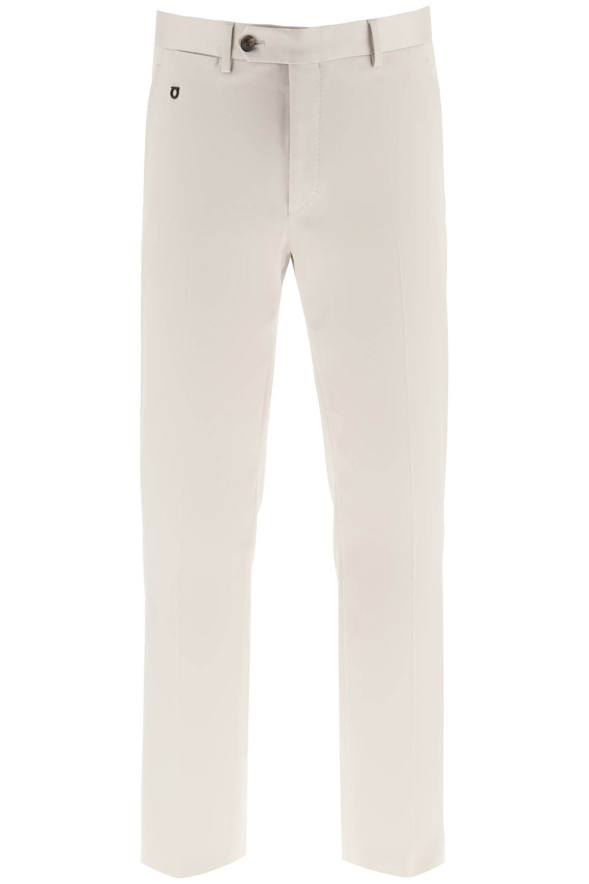 FERRAGAMO COTTON GABARDINE CHINO PANTS