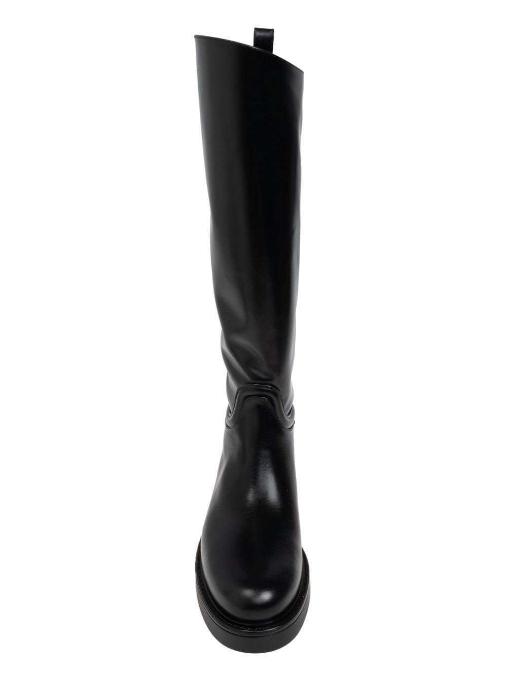 Shop Stuart Weitzman Celia Riding Boot In Blk Black