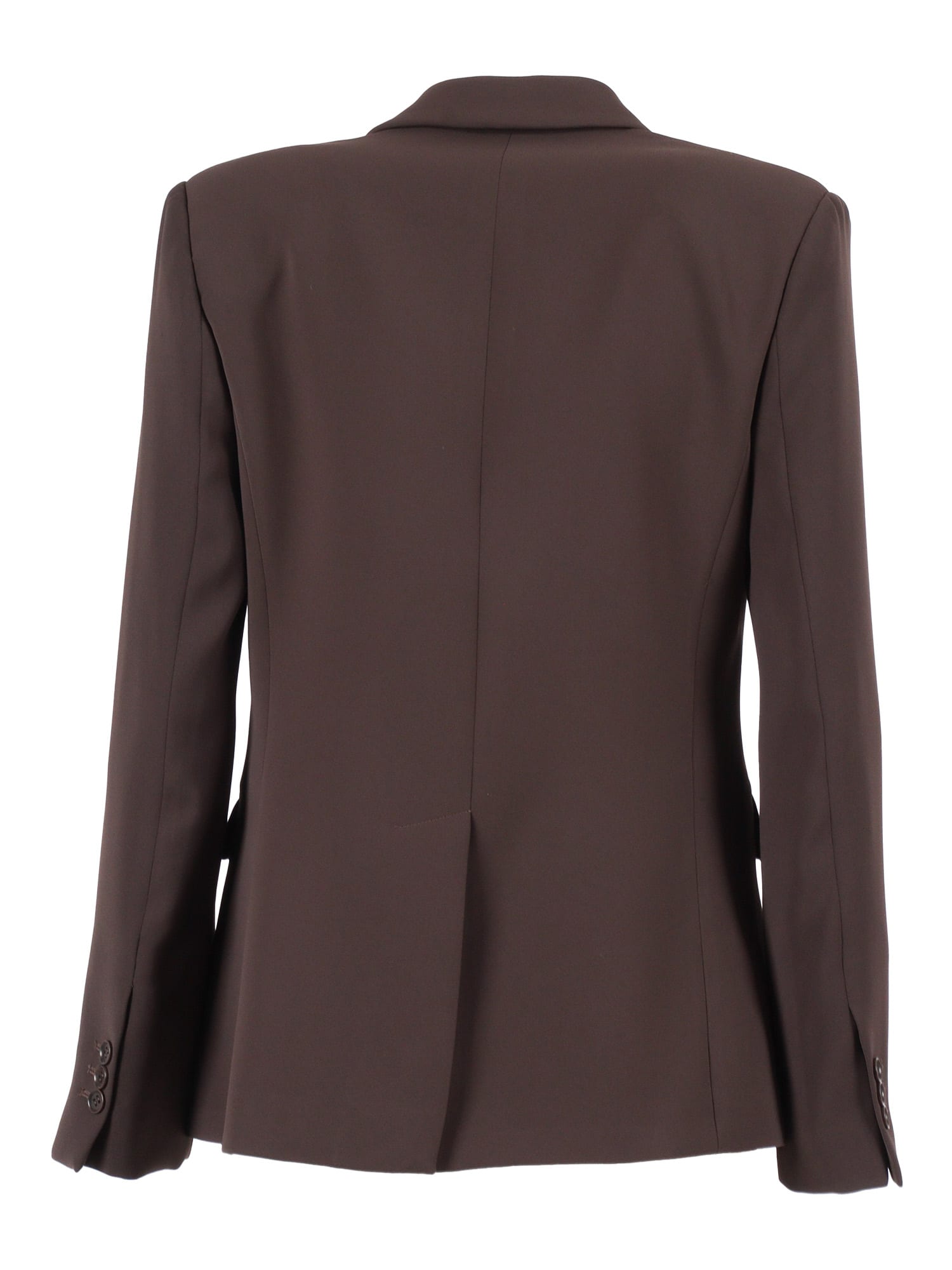 P.a.r.o.s.h Tailored Blazer With Structured Shoulders In Brown