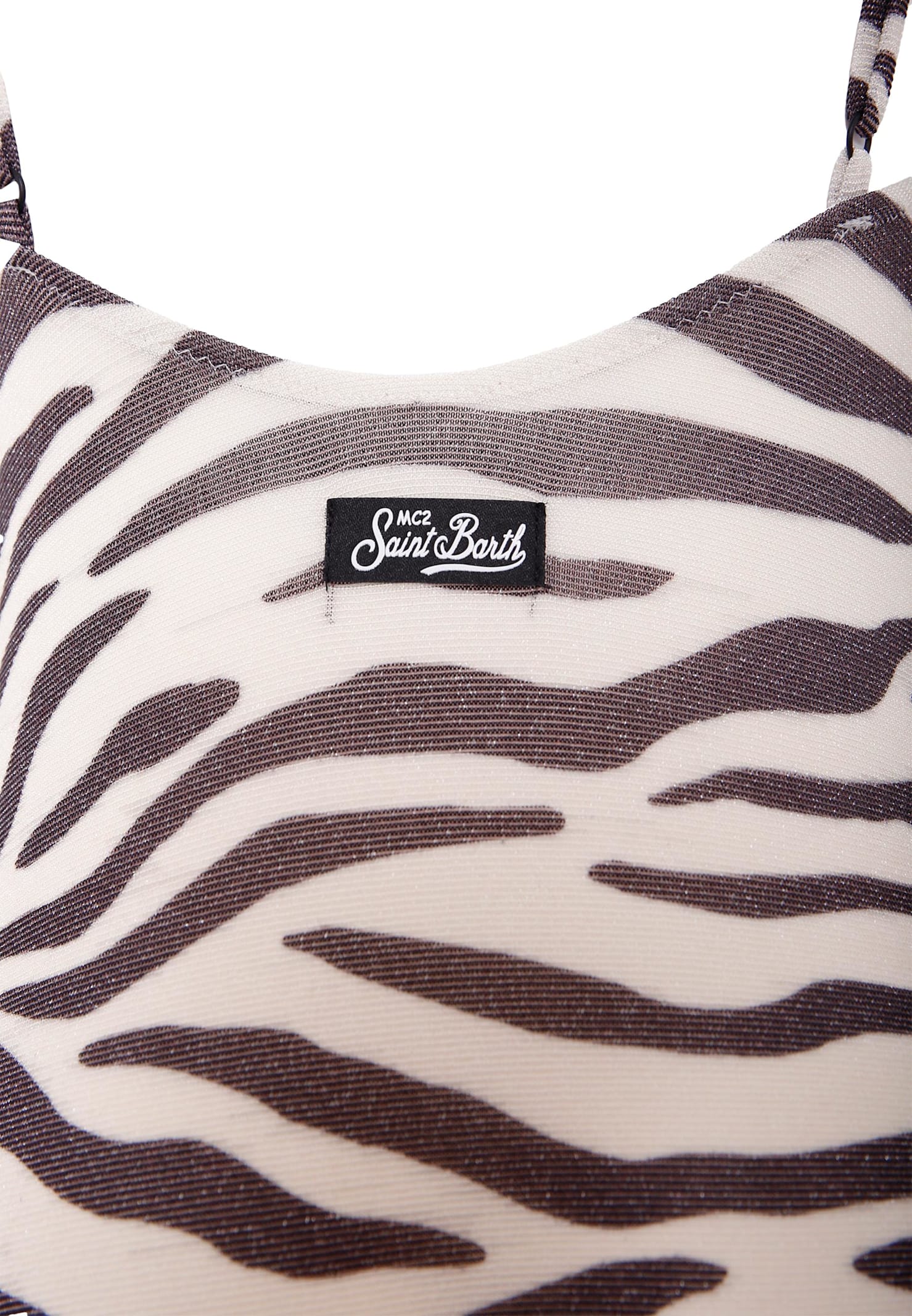 Mc2 Saint Barth Cecille Zebra-print Swimsuit In Multi