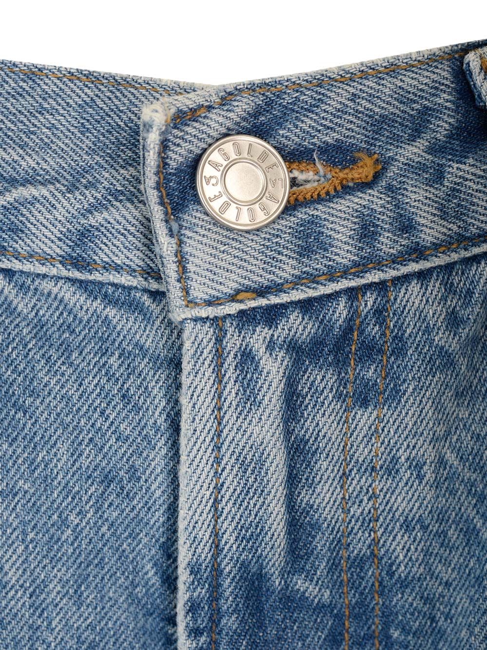 Agolde Harper Straight Cropped Jeans In Blue