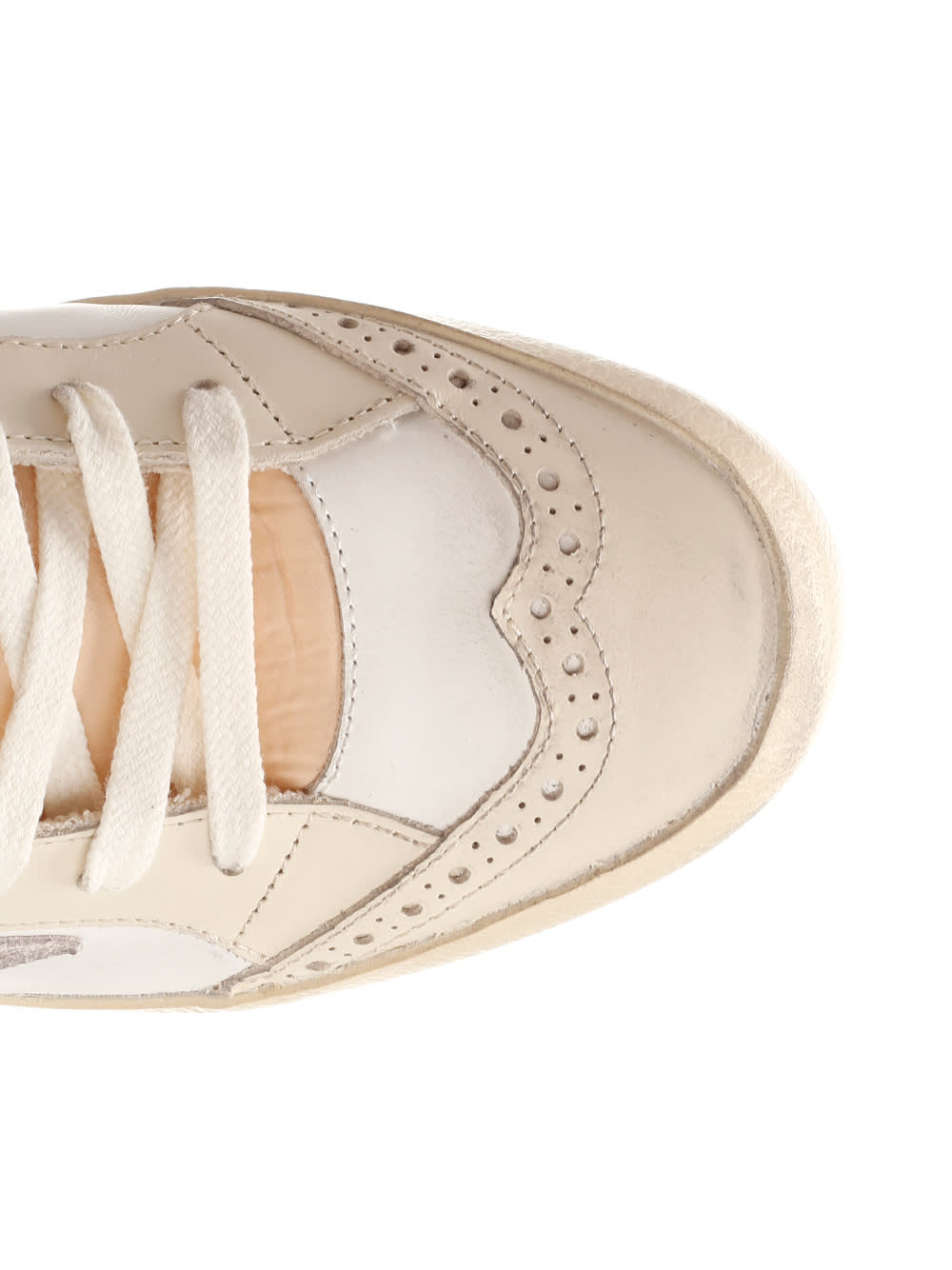 Golden Goose Midstar Sneaker In White/lilac/grey/gold