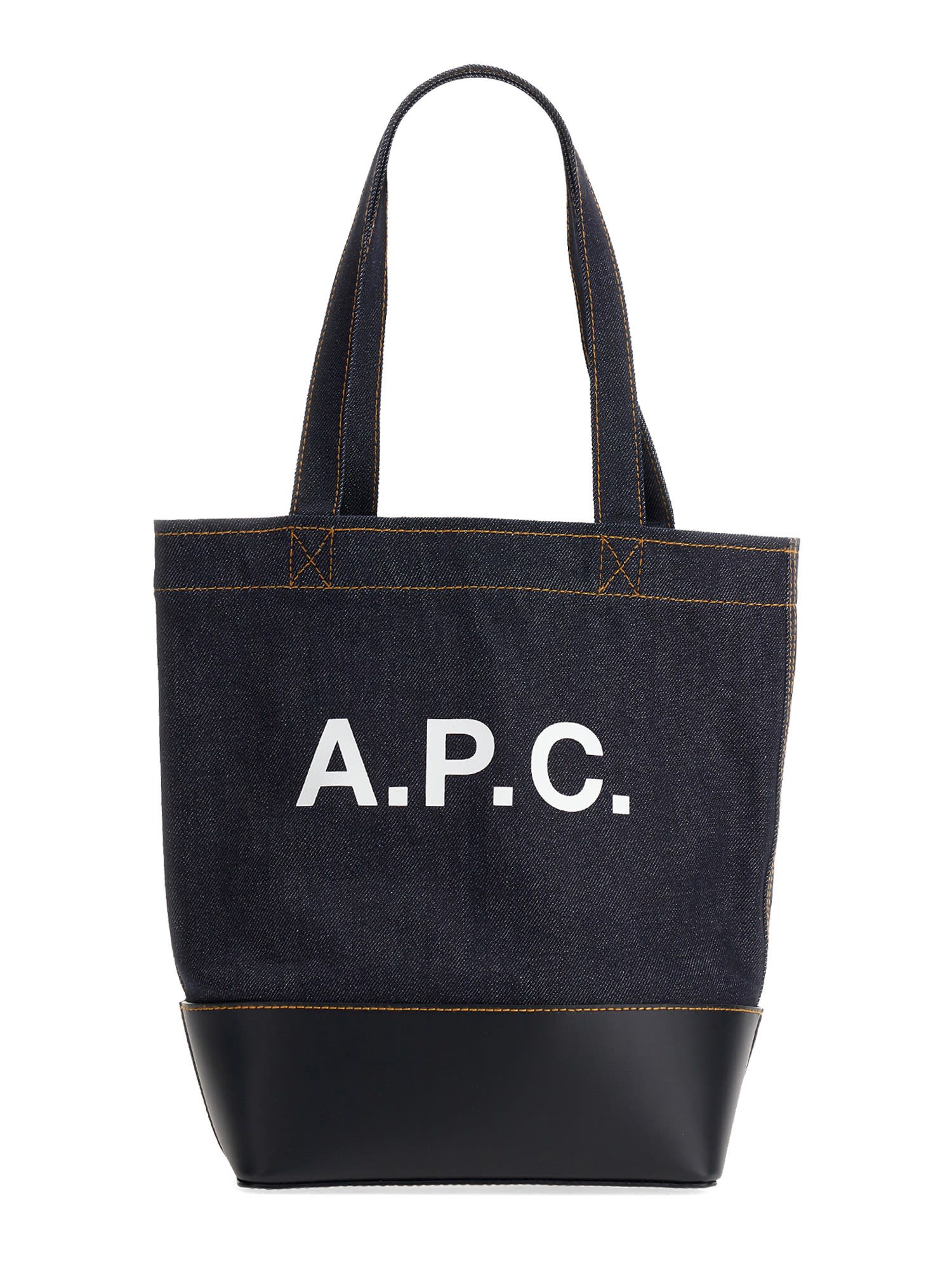Shop Apc Axel Tote Bag In Iak Dark Navy