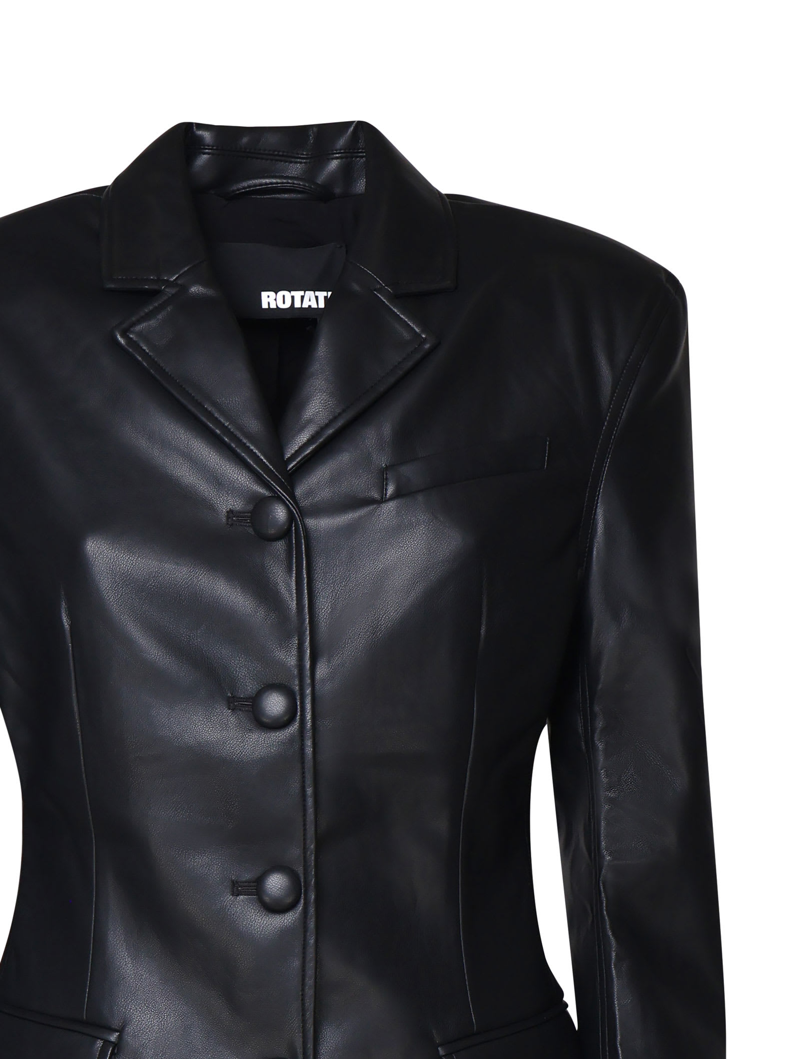 Shop Rotate Birger Christensen Ecoleather Jacket In Black