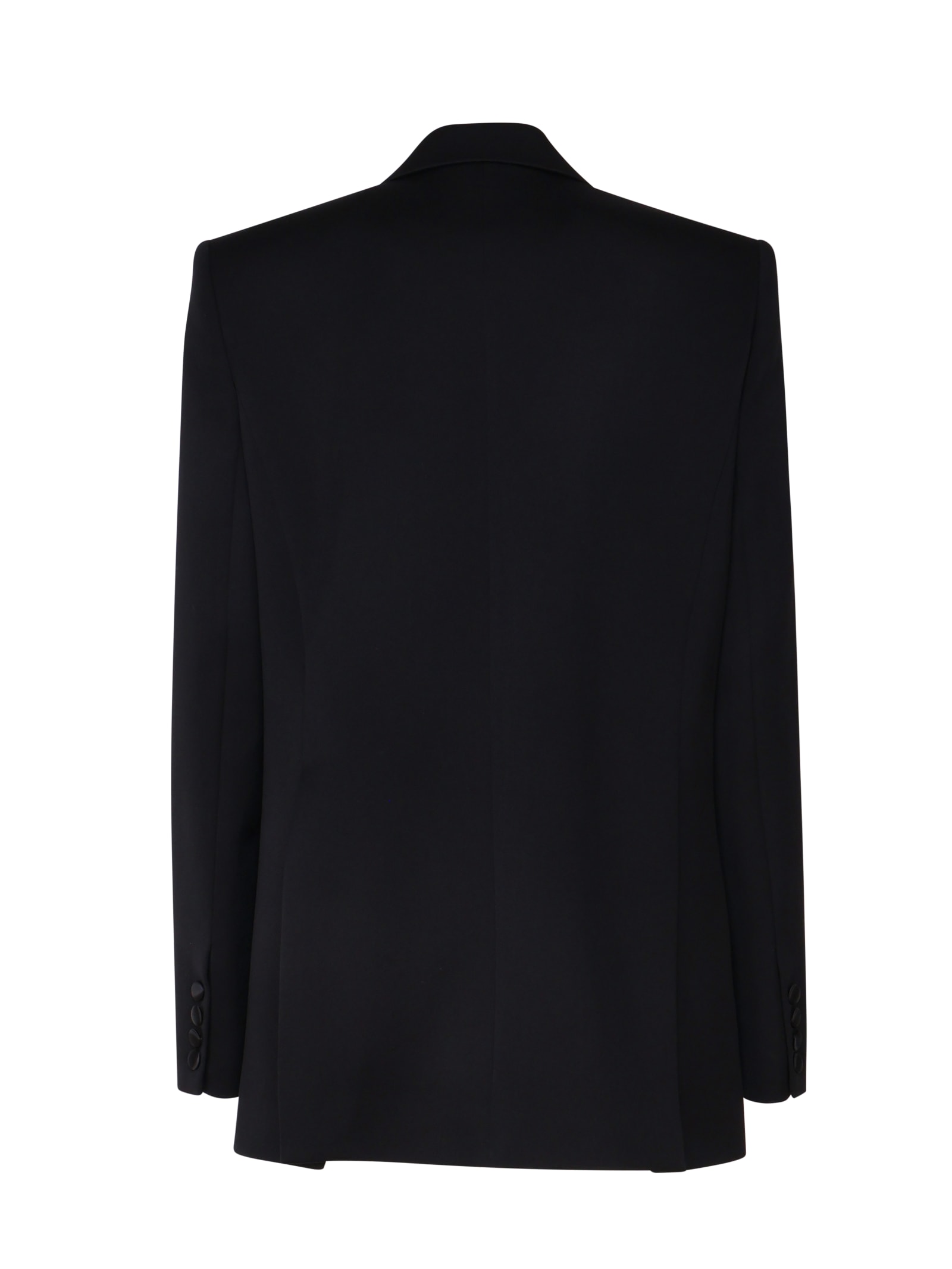 Magda Butrym Blazer With Satin Lapels In Black