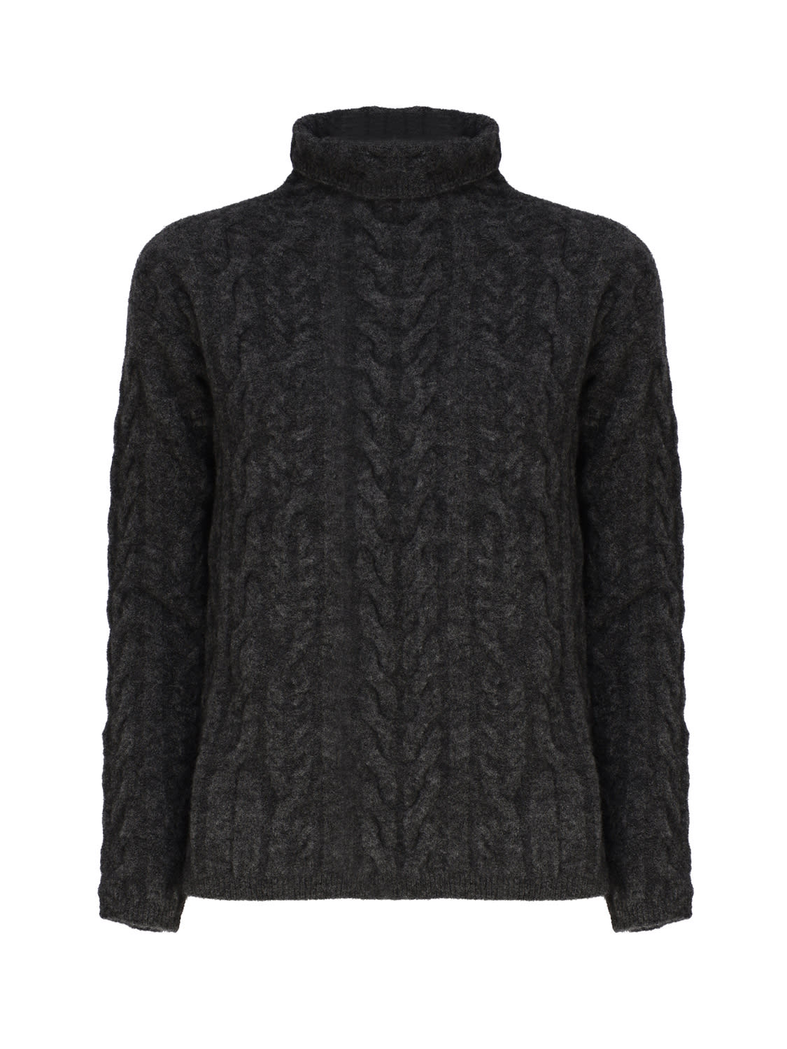 's Max Mara Turtleneck Sweater In Wool And Mohair In Grey