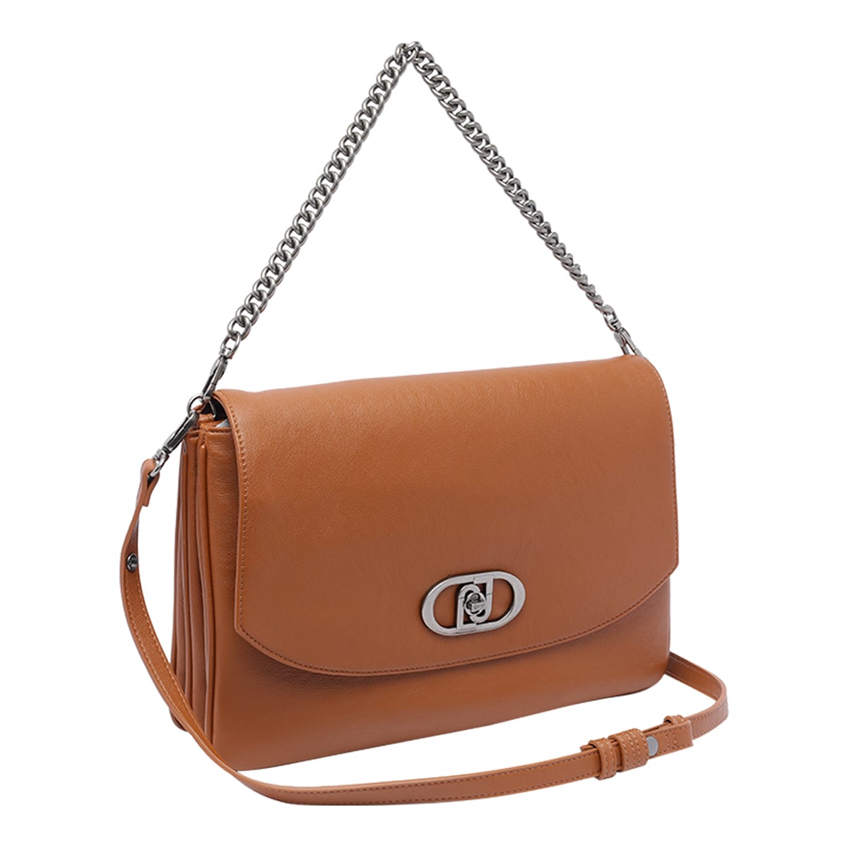 Shop Liu •jo Large Logo Crossbody Bag In Deer