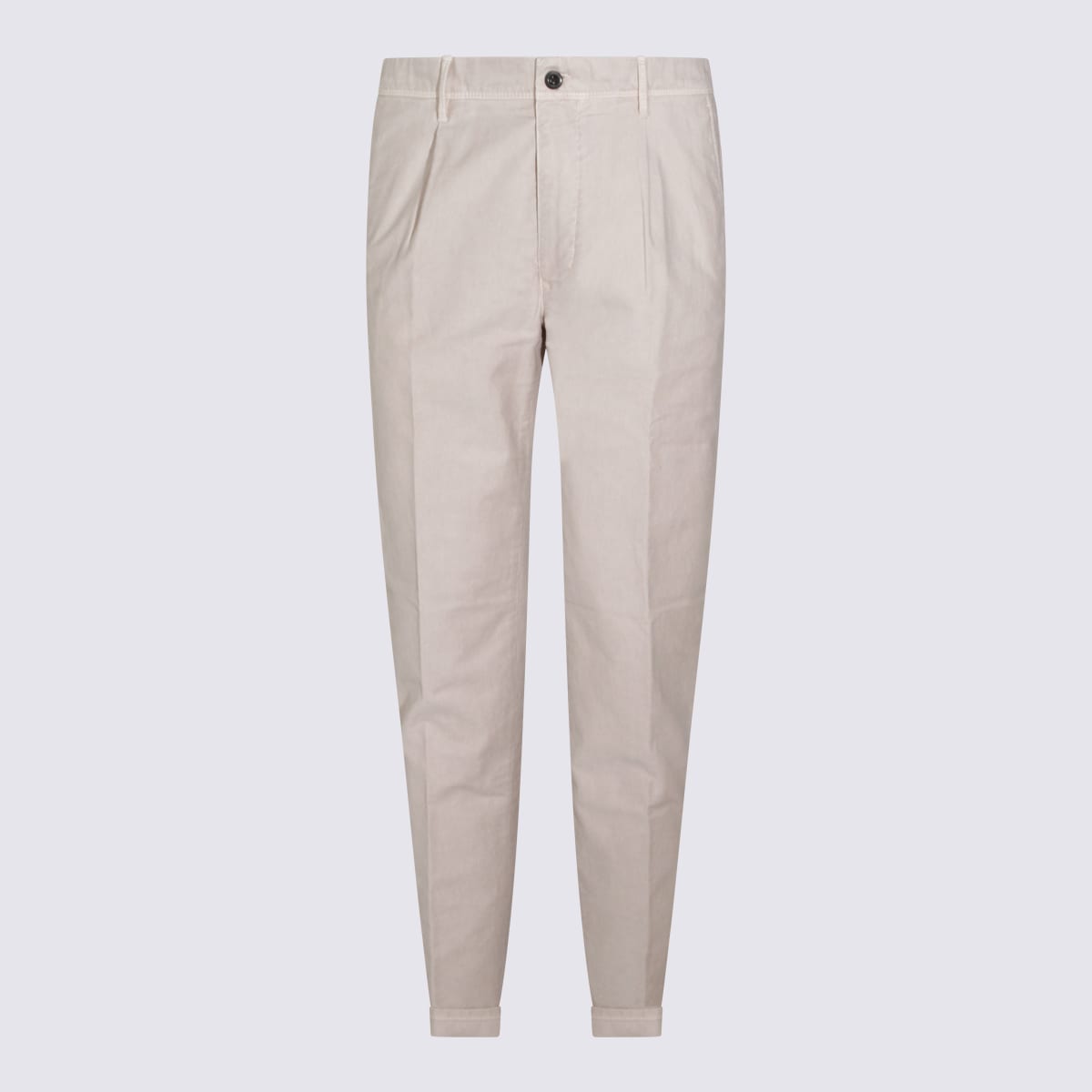 Incotex White Cotton Pants In Neutral