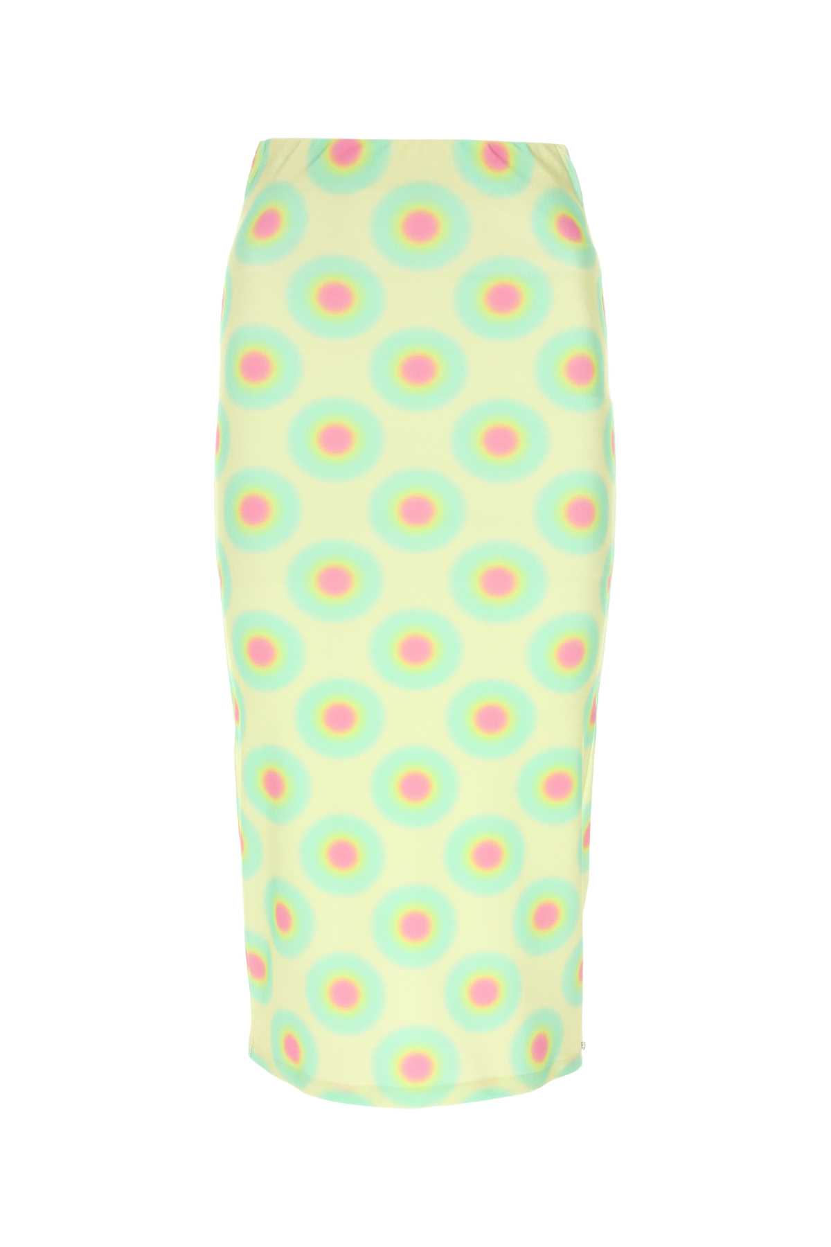 Printed Nylon Blend Gestro Skirt