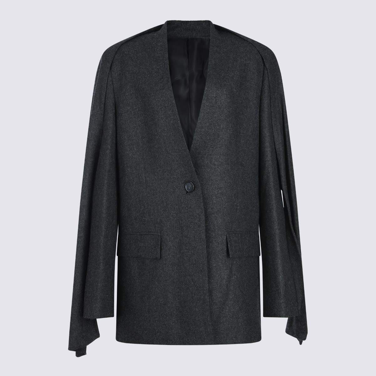 Totême Grey Viscose Blazer In Gray