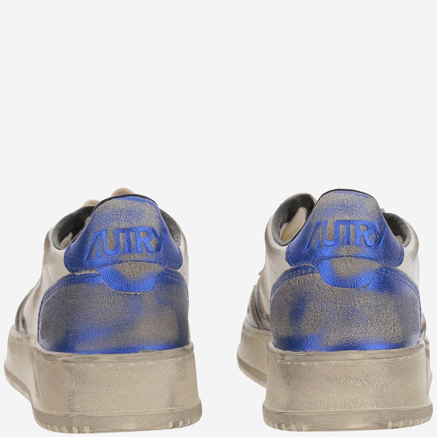 Autry Colorblock Low-top Sneakers With Lace-up Front And Signature Details In Gray