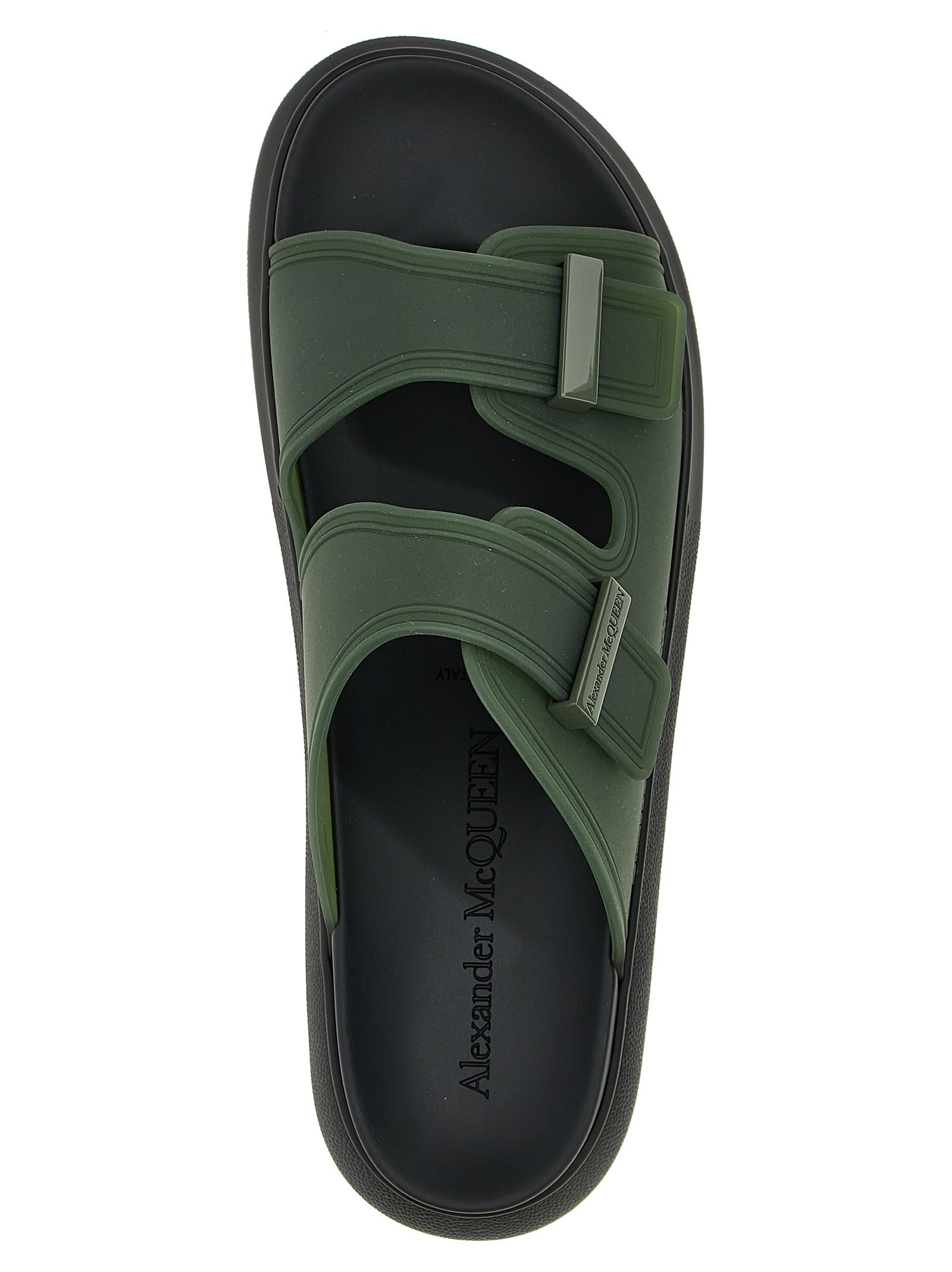 Shop Alexander Mcqueen Birke Sandals In Green