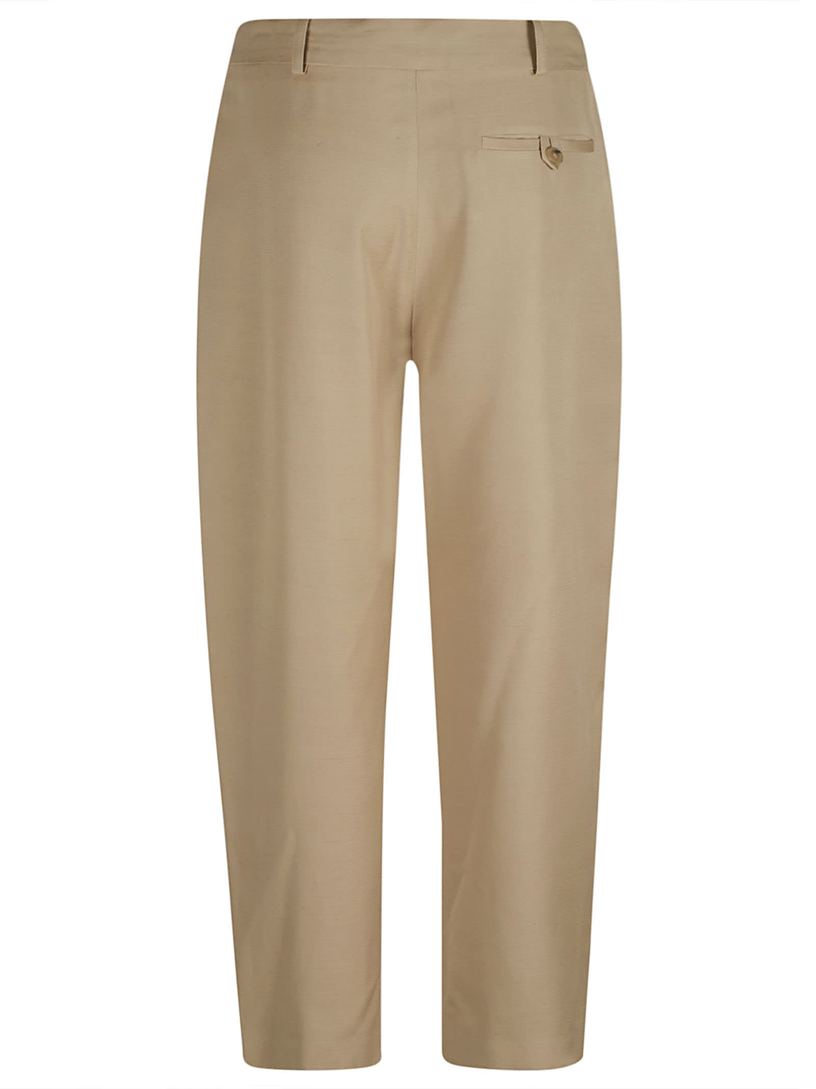 Shop Stella Mccartney Iconic Cropped Trousers In Sand