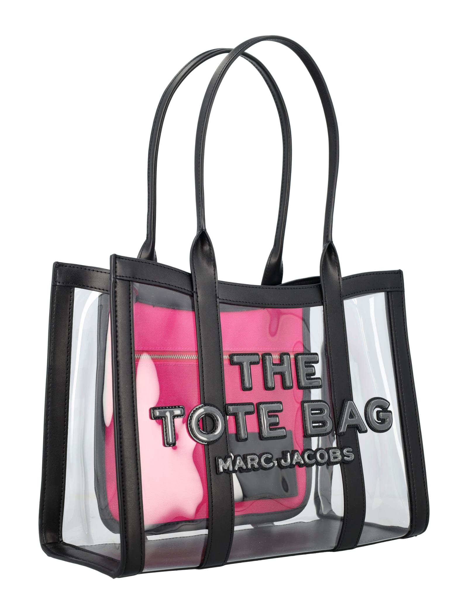 Shop Marc Jacobs The Clear Medium Tote Bag In Black