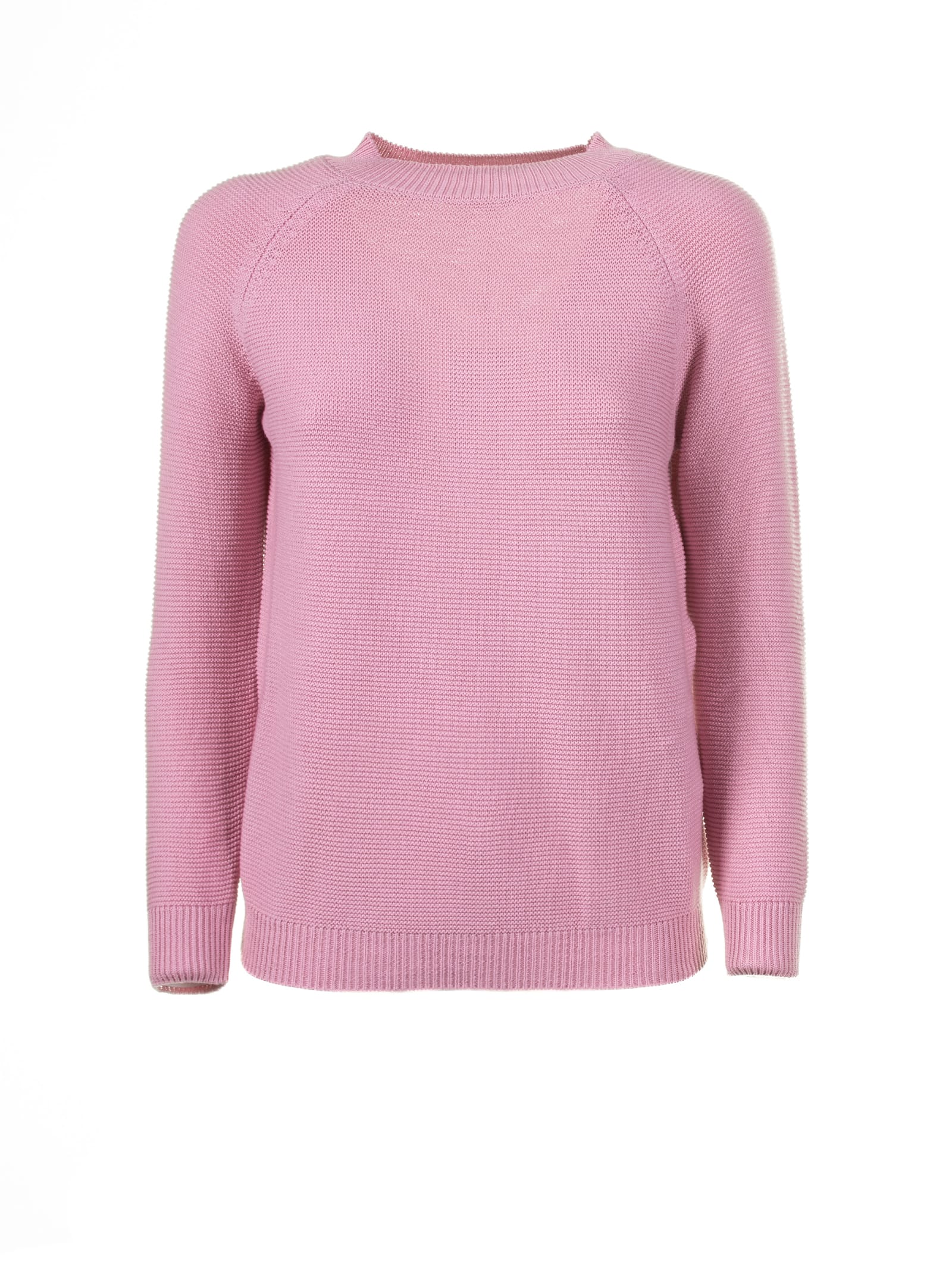 Shop Weekend Max Mara Soft Pink Cotton Sweater In Petalo