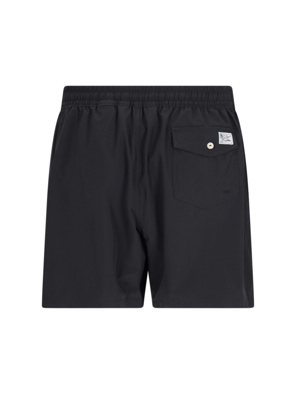 Shop Polo Ralph Lauren Traveler Swimming Shorts Swimwear In Polo Black