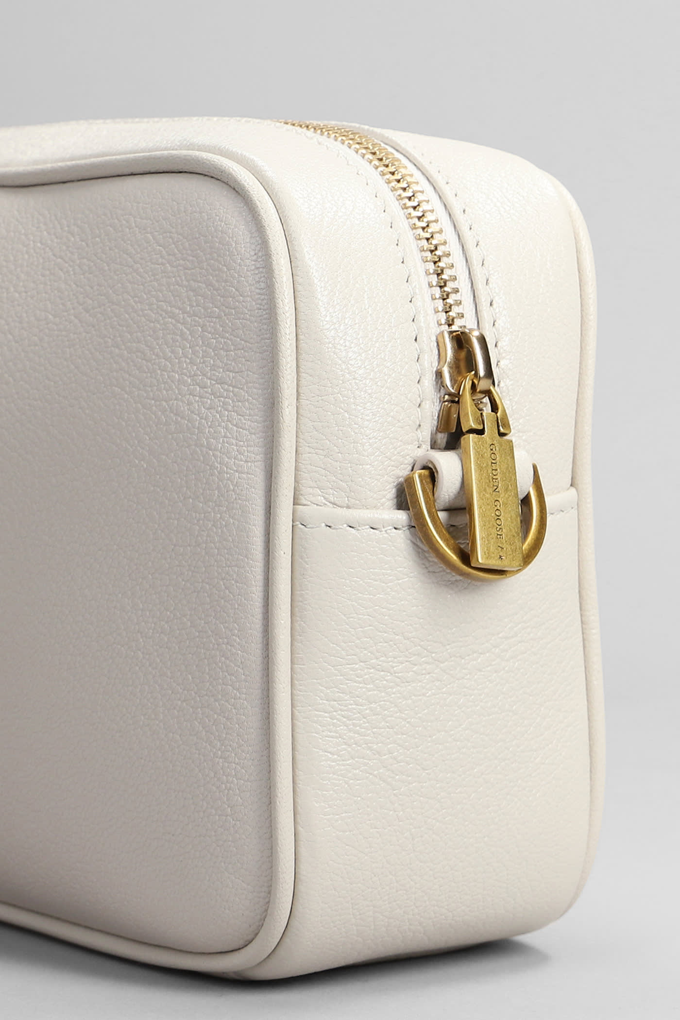 Shop Golden Goose Shoulder Bag In Beige Leather