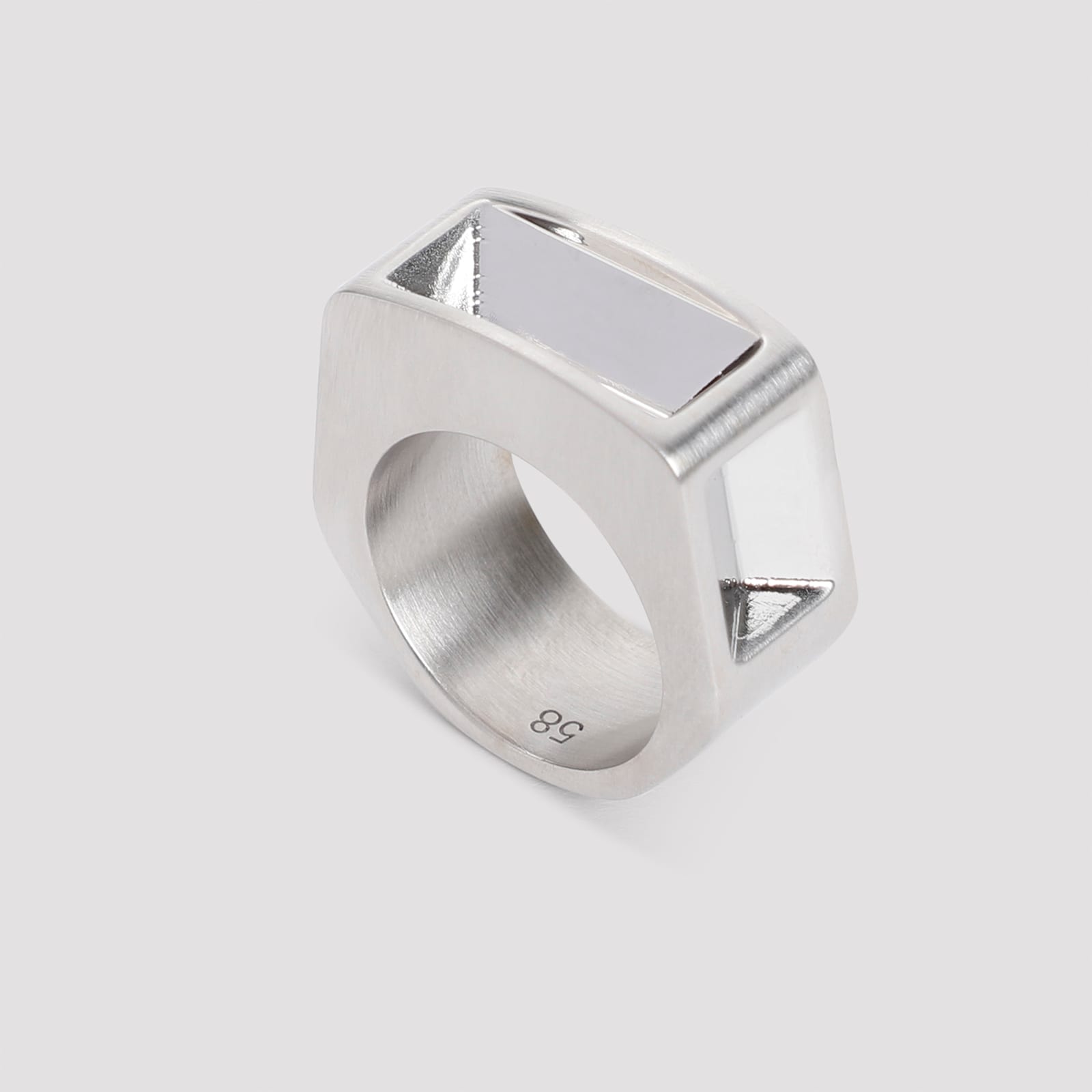 Shop Rick Owens Imploded Ring In Palladio