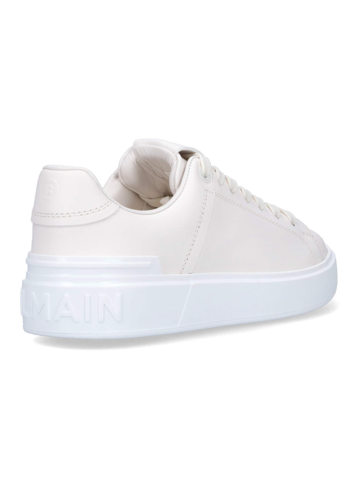 Shop Balmain B-court Sneakers In White