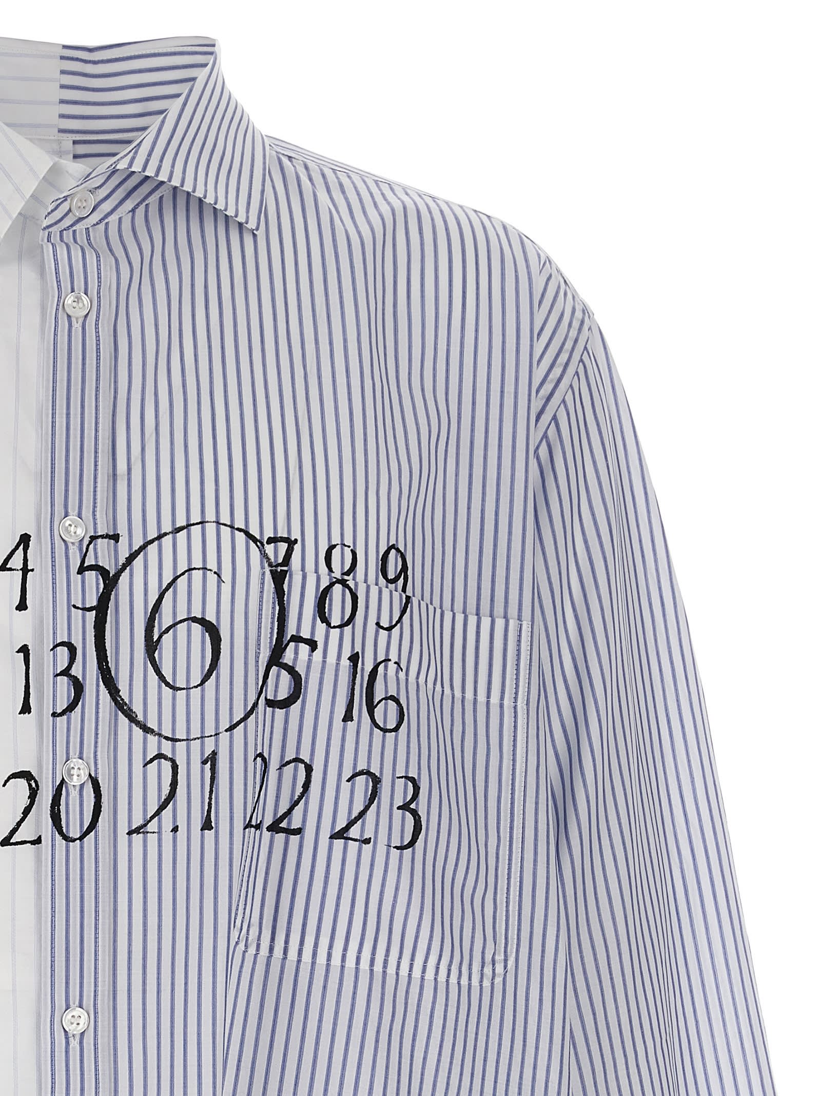 MM6 MAISON MARGIELA NUMERIC SIGNATURE MM6 ASYMMETRIC SHIRT