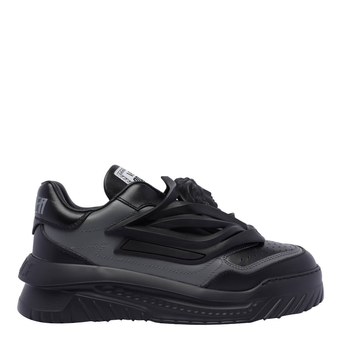 Shop Versace Odissea Sneakers In Black