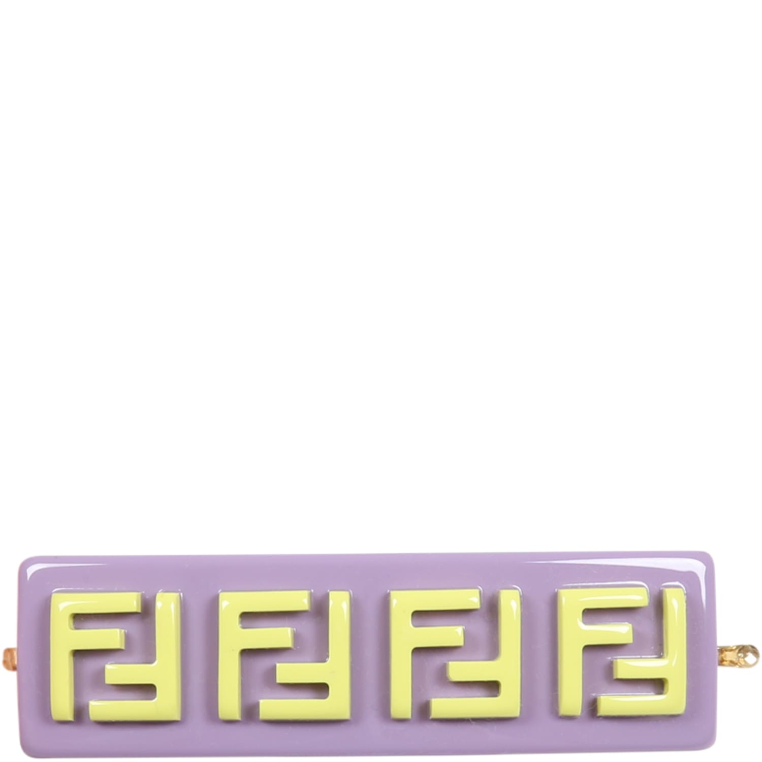Fendi Purple Hair-clip For Girl With Iconic Yellow Ff