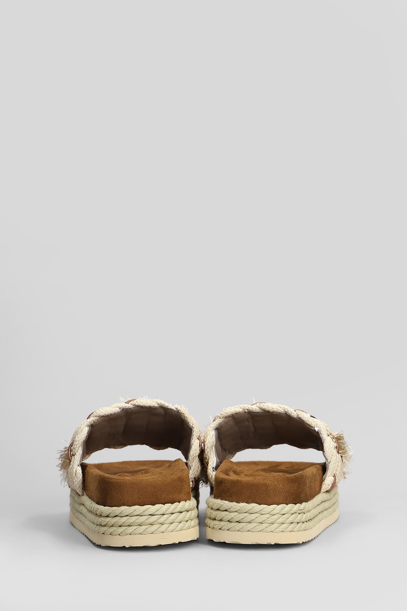 MOU MONOBAND FLATS IN BEIGE COTTON