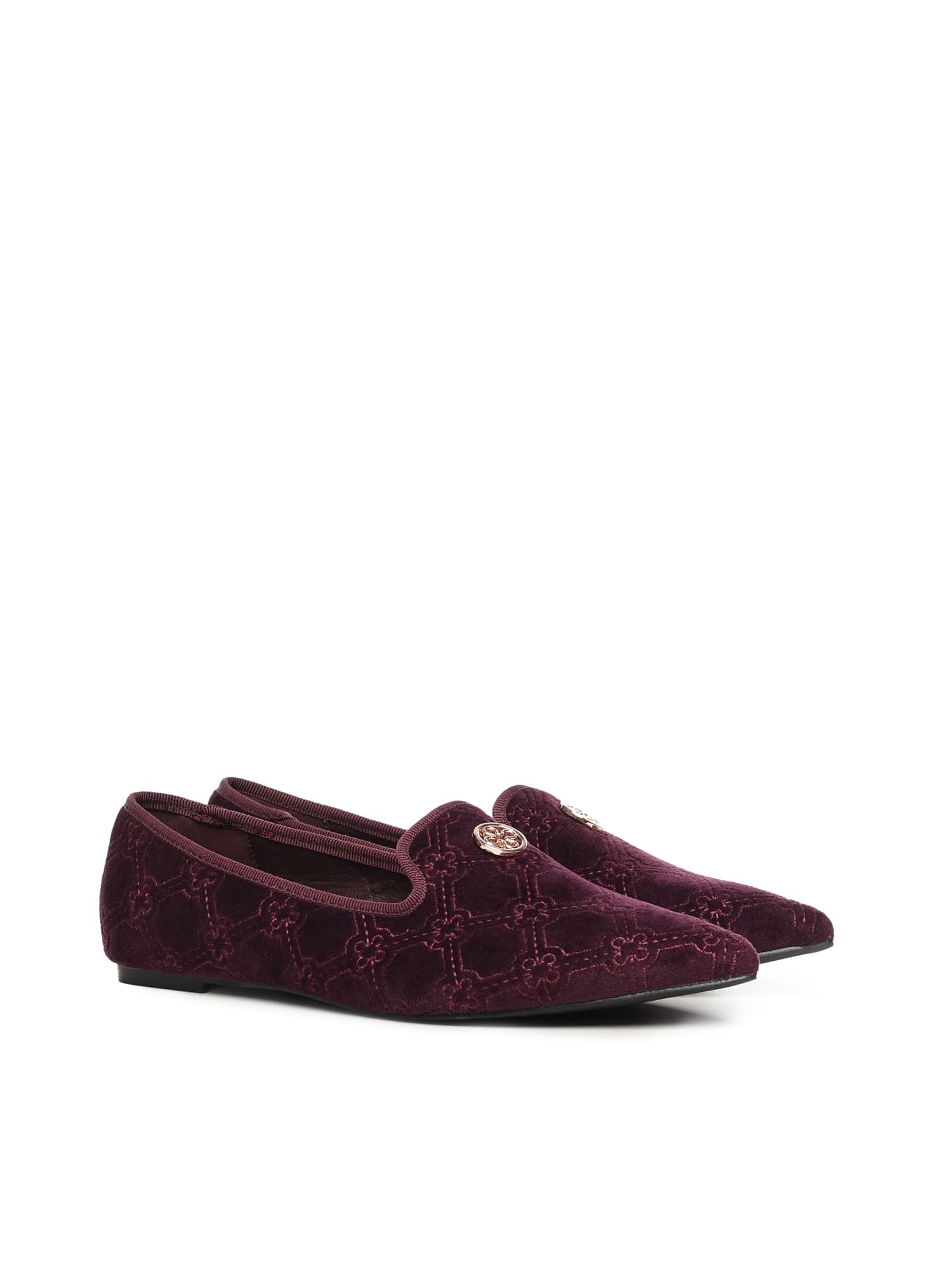 V73 Iris Winter Loafers With Logo In Burgundy