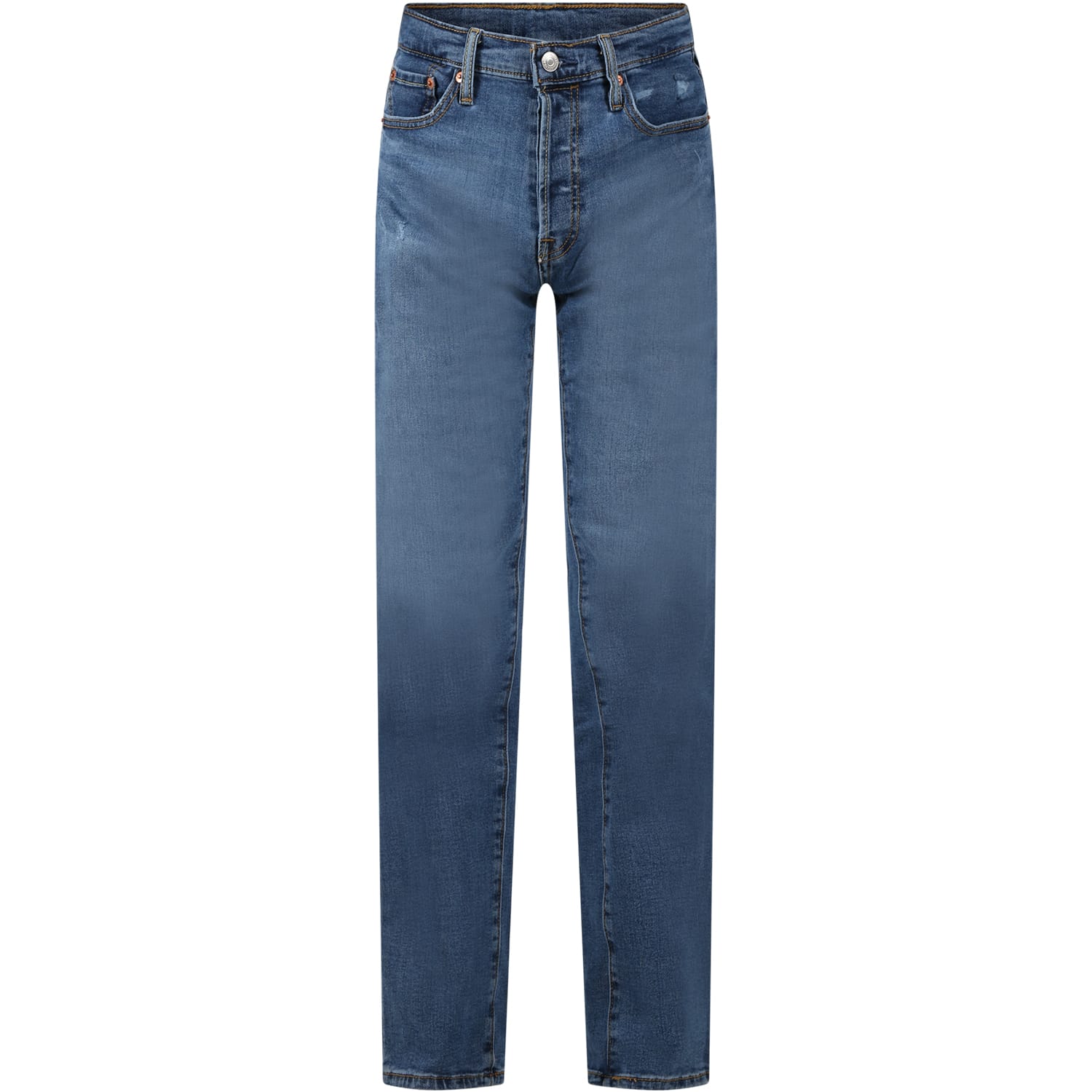 Levi's Kids' Blue Jeans For Boy With Logo In Denim
