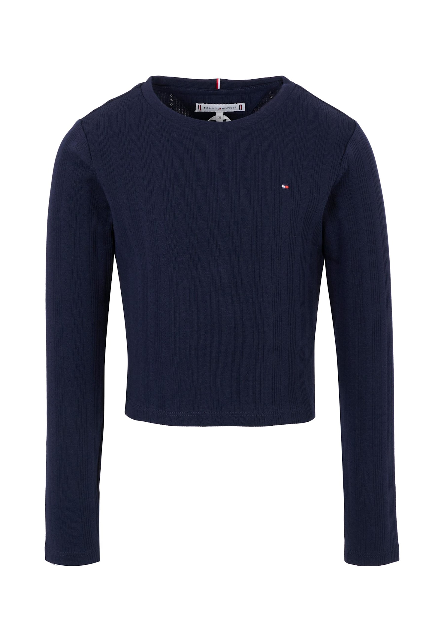 Tommy Hilfiger Blue T-shirt For Girl With Iconic Flag In Blue