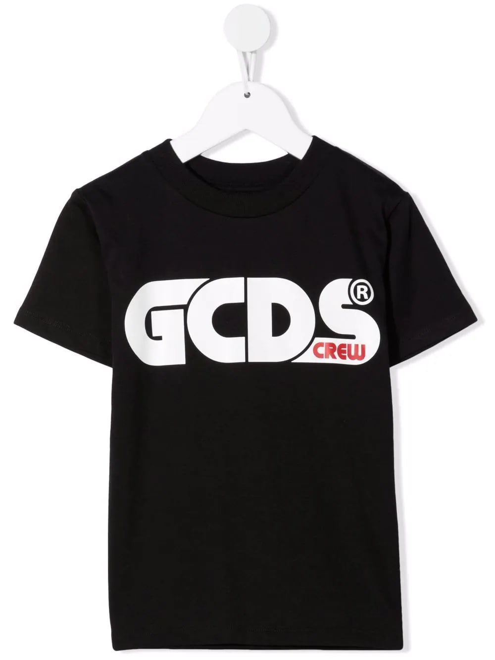 GCDS Mini Kids Black T-shirt With Red Logo